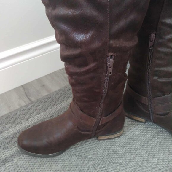 Ladies Chocolate Brown Riding Boots - Picture 10 of 12